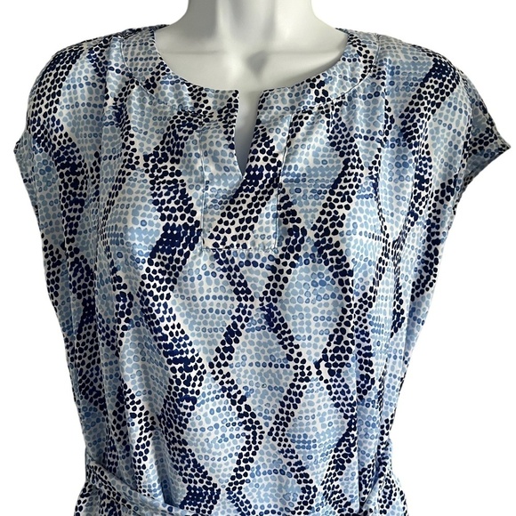 Liz Claiborne Petite | Blue and Print Dress - Picture 2 of 7